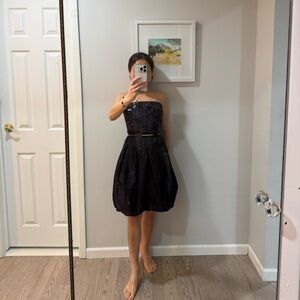 NWT Zara Strapless Purple Bubble Hem Party Dress - size S (not included belt)